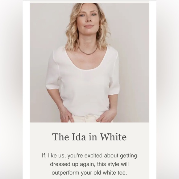 Numi XS white sustainable silk short sleeved blouse - Picture 3 of 6